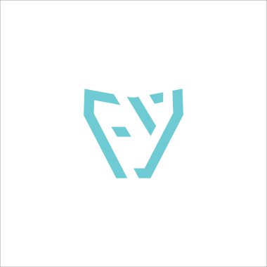 İlk harf fy logosu veya yf logo vektör tasarım şablonu
