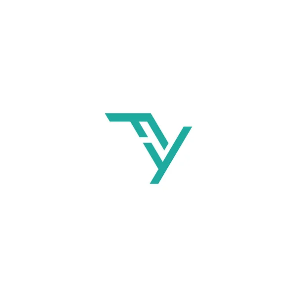 最初の文字は ロゴやYfのロゴベクトルデザインテンプレートをFy — ストックベクタ