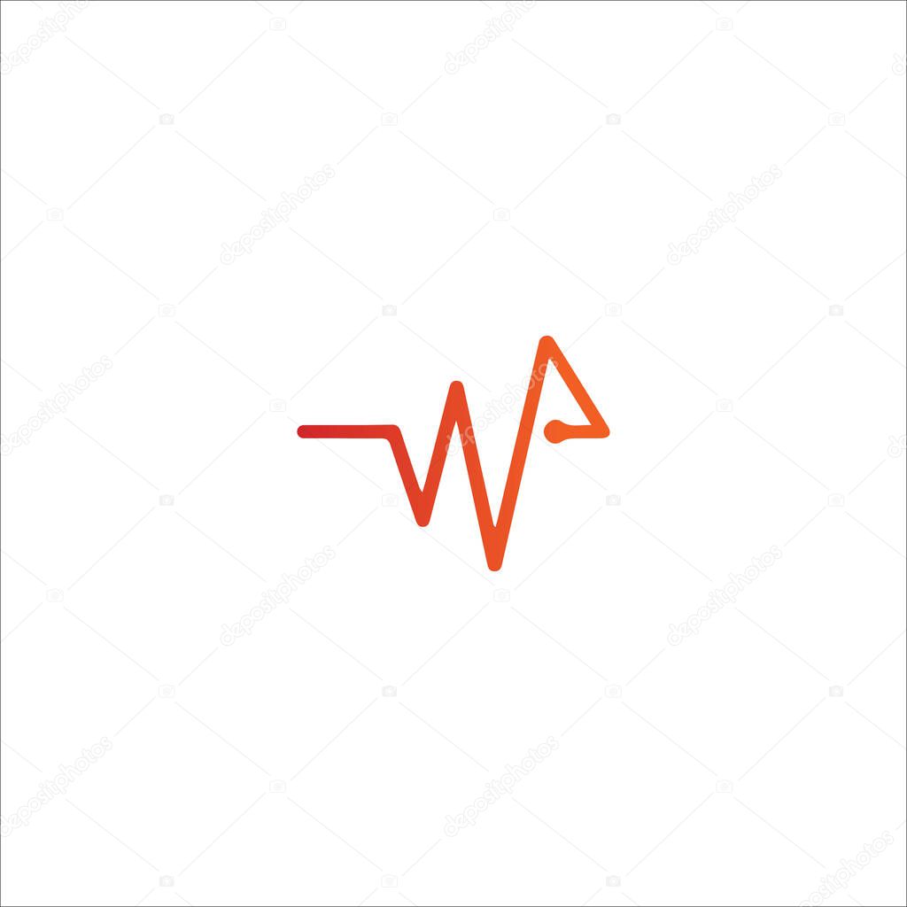 Initial letter wp logo or pw logo vector design template