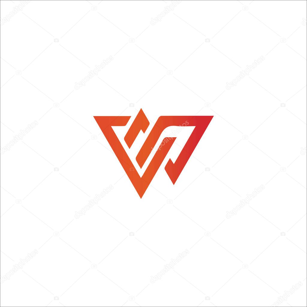 Initial letter wp logo or pw logo vector design template