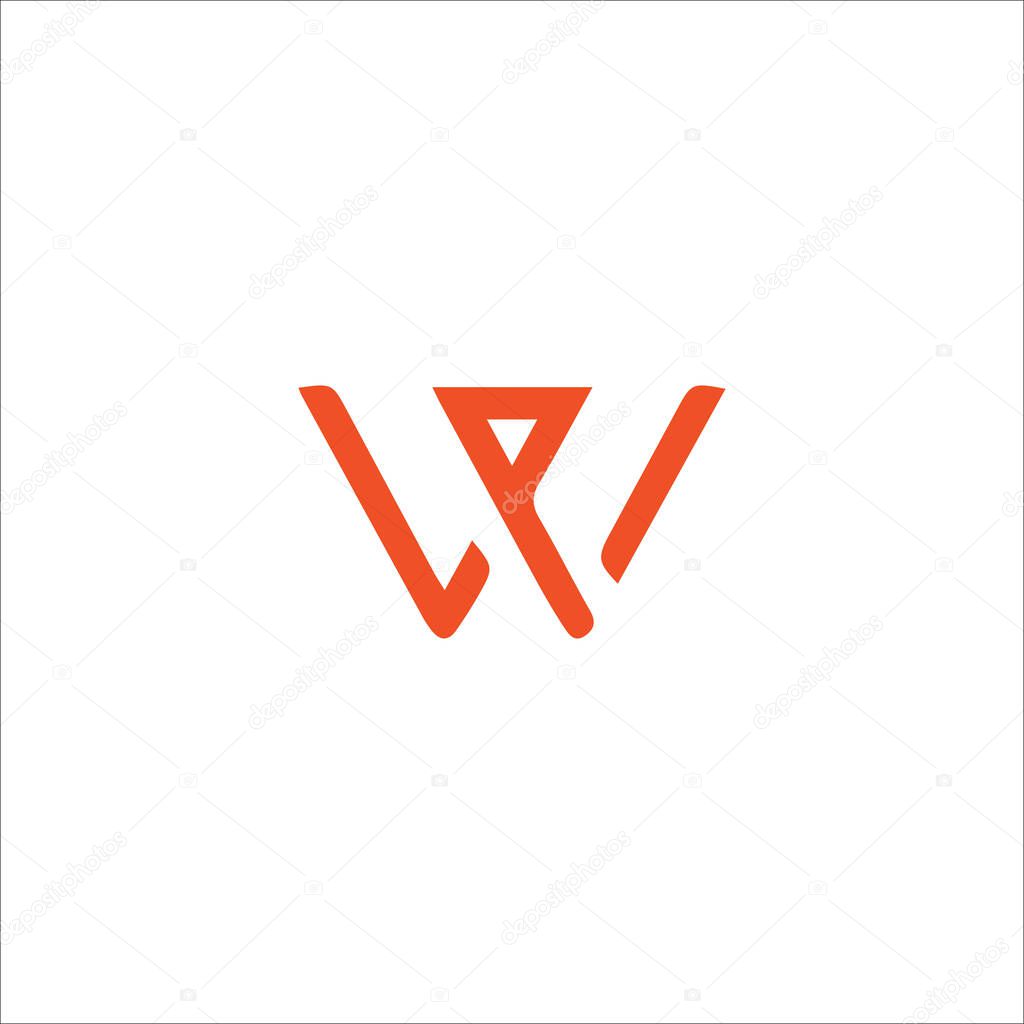 Initial letter wp logo or pw logo vector design templates
