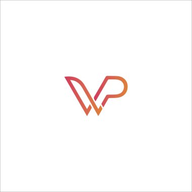 İlk harf wp logosu veya pw logo vektör tasarım şablonları