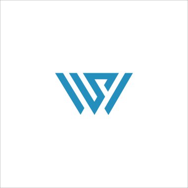 İlk harf w logo veya sw logo vektör tasarım şablonu