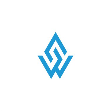 İlk harf w logo veya sw logo vektör tasarım şablonu
