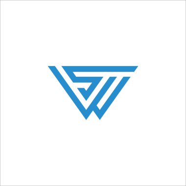 İlk harf w logo veya sw logo vektör tasarım şablonu