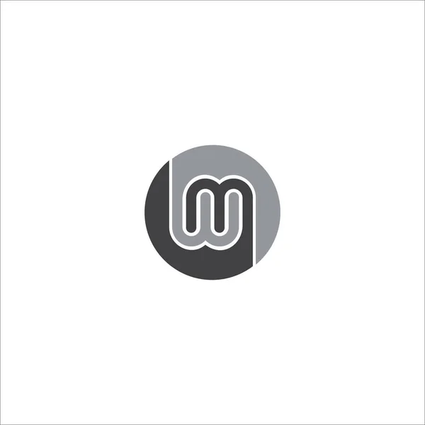 初始字母Wm标志或Mw标志向量设计模板 — 图库矢量图片