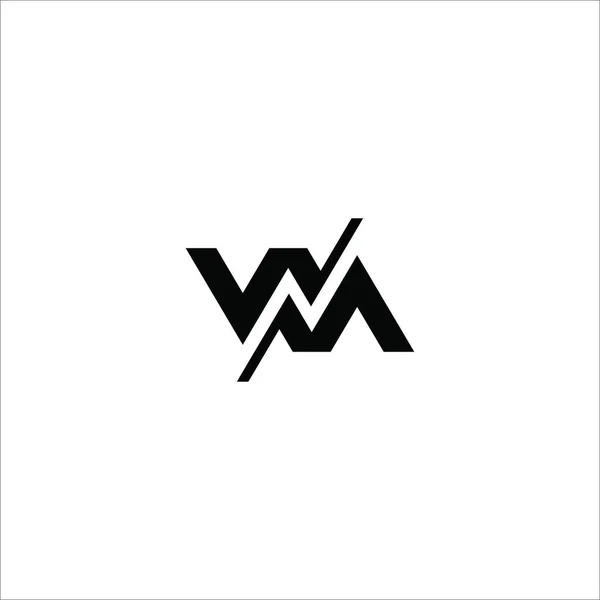 初始字母Wm标志或Mw标志向量设计模板 — 图库矢量图片