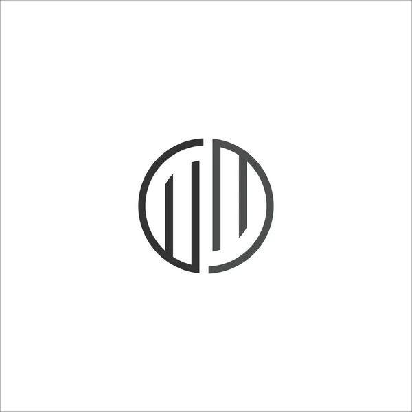 初期の文字WmロゴまたはMwロゴベクトルデザインテンプレート — ストックベクタ