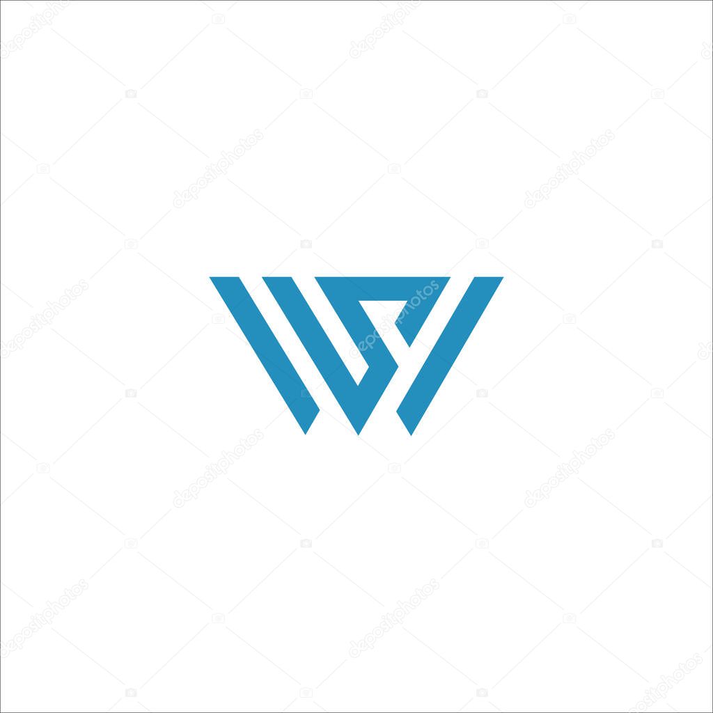 Initial letter ws logo or sw logo vector design template