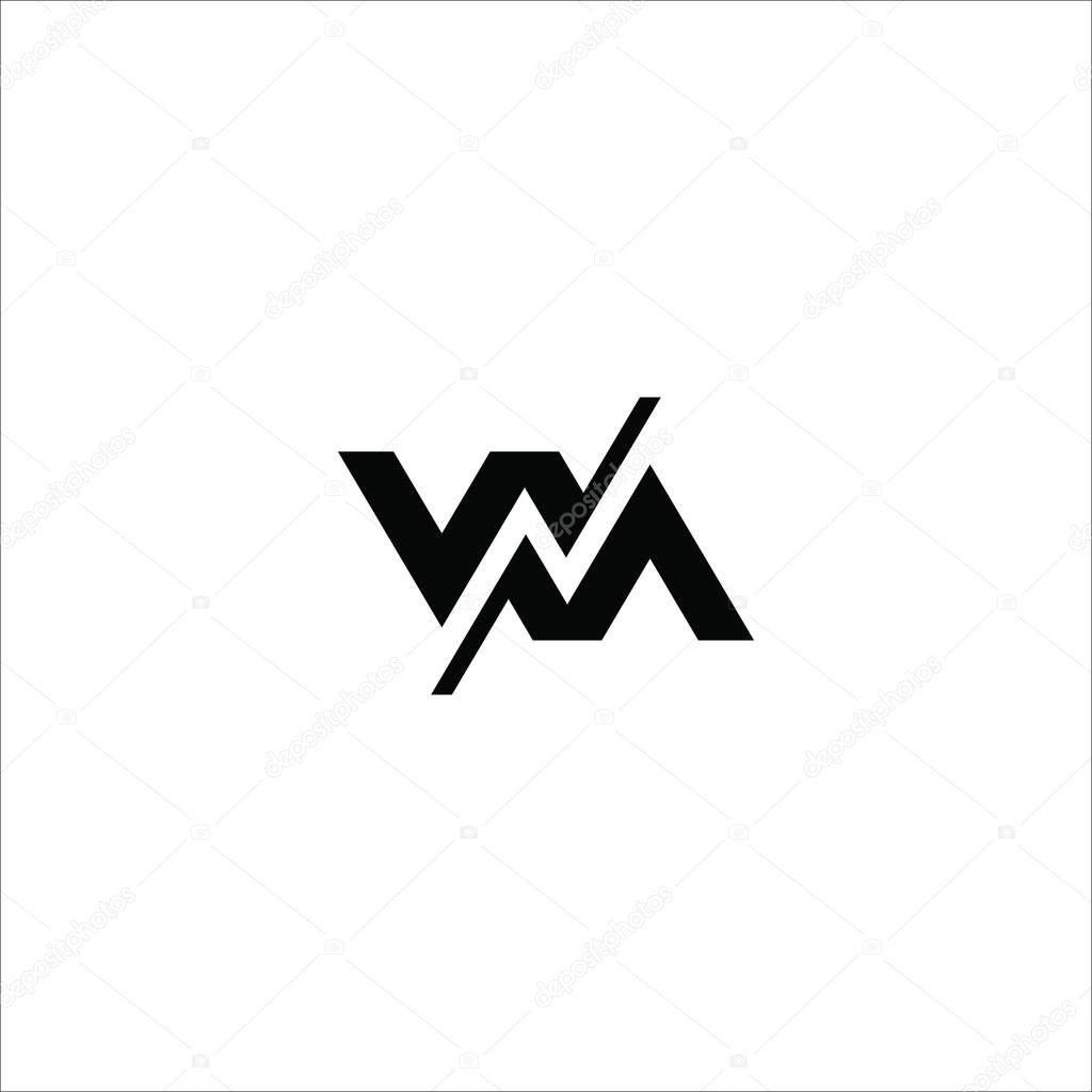 Initial letter wm logo or mw logo vector design templates