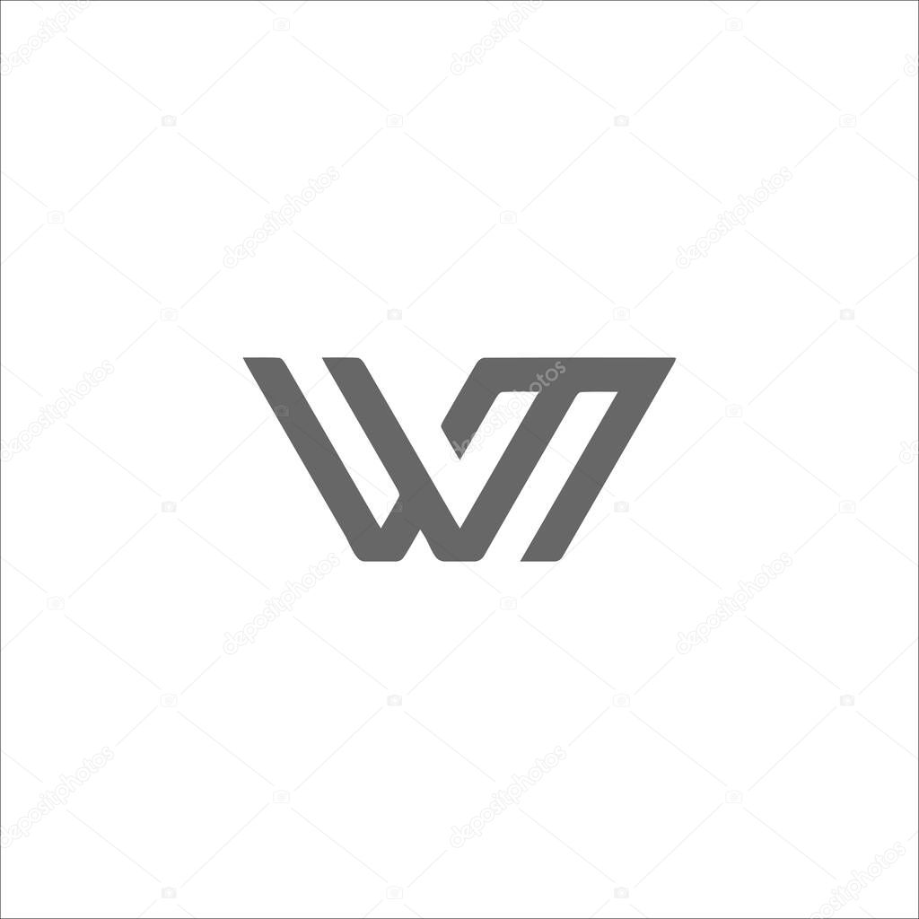 Initial letter wm logo or mw logo vector design templates