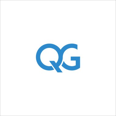 İlk harf qg logosu veya gq vektör tasarım şablonu
