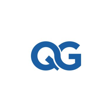 İlk harf qg logosu veya gq vektör tasarım şablonu