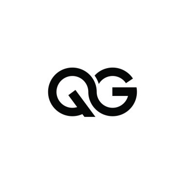 İlk harf qg logosu veya gq vektör tasarım şablonu