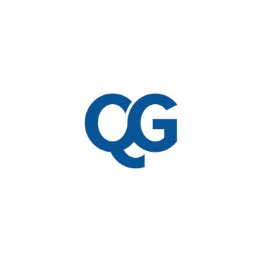 İlk harf qg logosu veya gq vektör tasarım şablonu