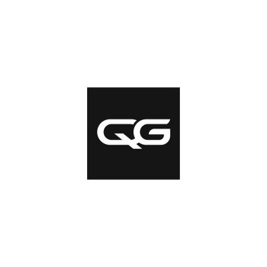 İlk harf qg logosu veya gq vektör tasarım şablonu