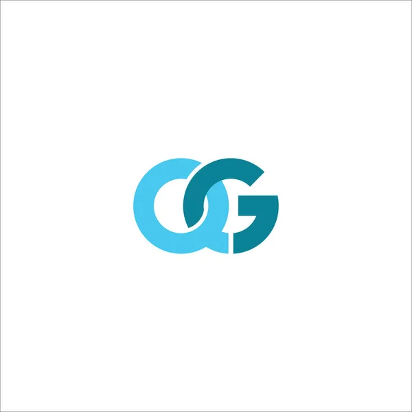 初期文字QgロゴまたはGqロゴベクトルデザインテンプレート — ストックベクタ