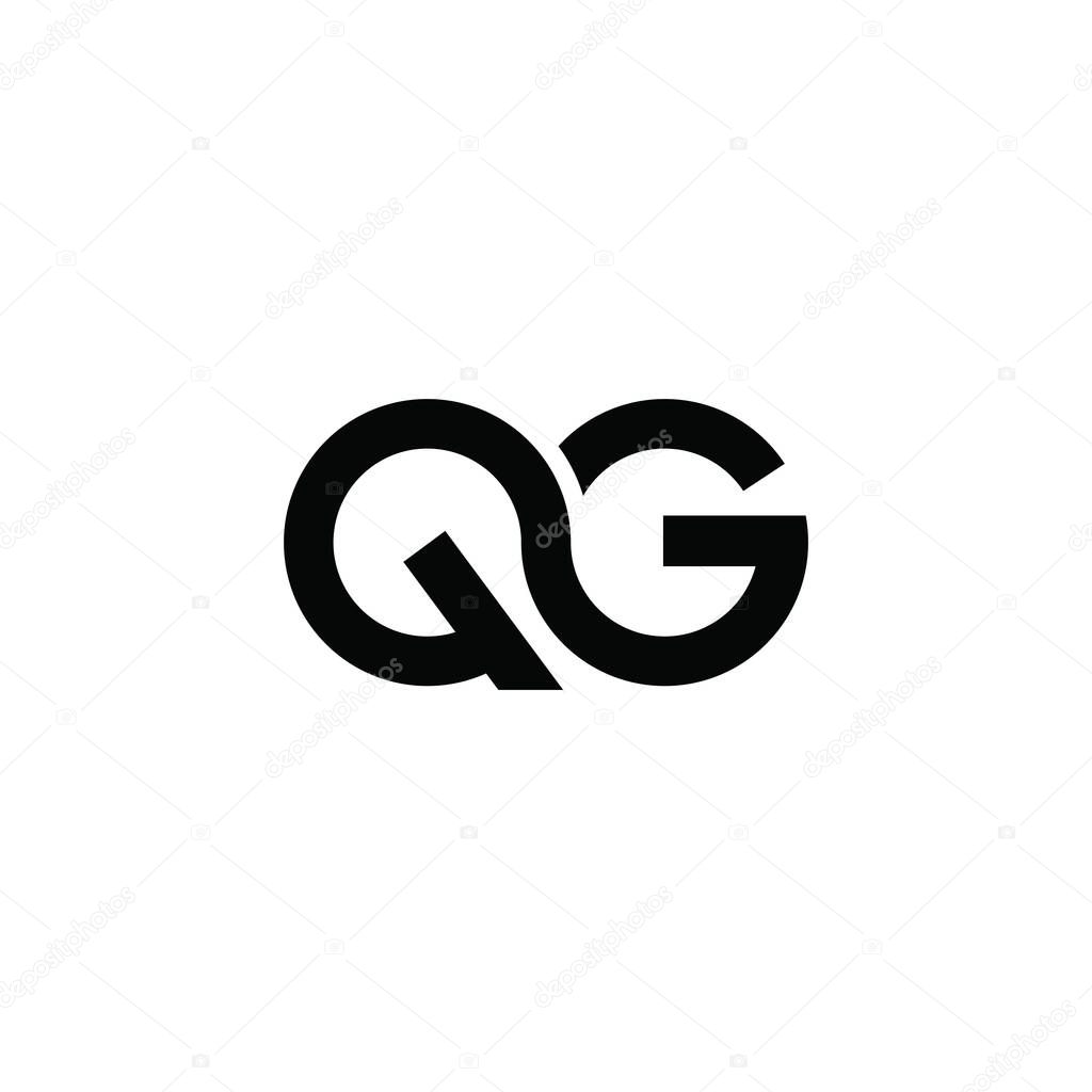 Initial letter qg logo or gq logo vector design template