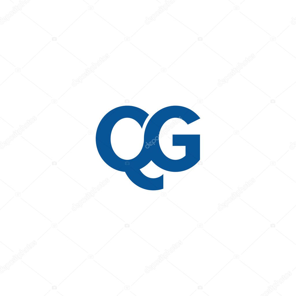 Initial letter qg logo or gq logo vector design template