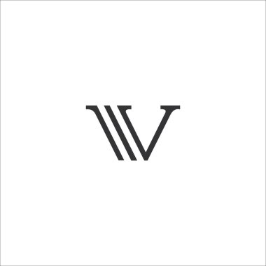 İlk harf v logo vektör tasarım şablonu