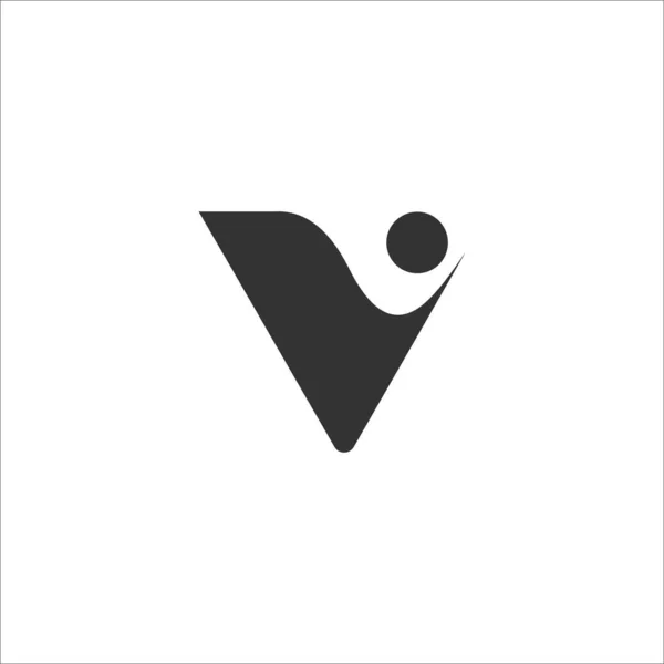 Carta Inicial Modelo Design Vetor Logotipo — Vetor de Stock