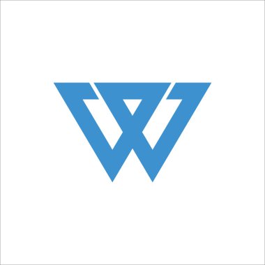İlk harf w logo vektör tasarım şablonu