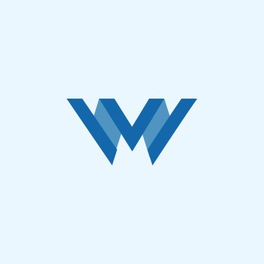 İlk harf w logo vektör tasarım şablonu