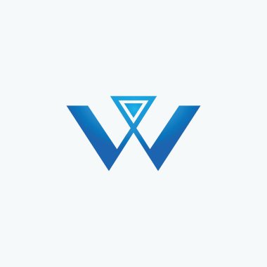 İlk harf w logo vektör tasarım şablonu