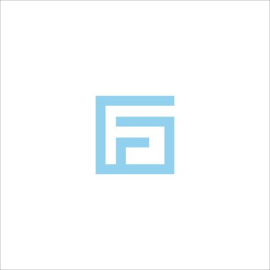 İlk harf fg logosu veya gf vektör tasarım şablonu