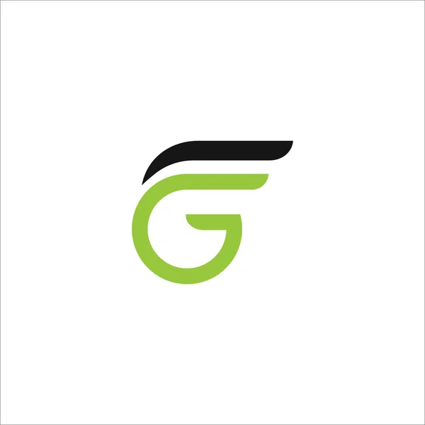 初始字母Fg标志或Gf标志向量设计模板 — 图库矢量图片