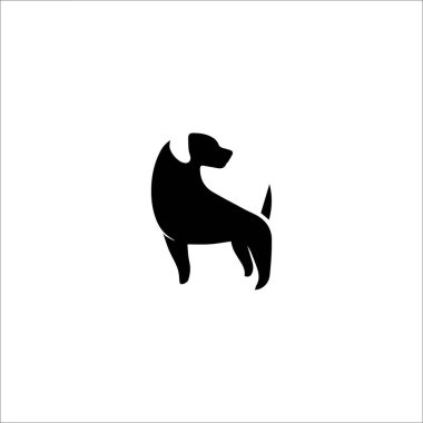 Hayvan köpek logosu vektör tasarım şablonu