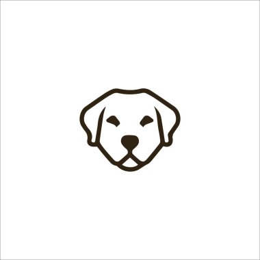 Hayvan köpek logosu vektör tasarım şablonu
