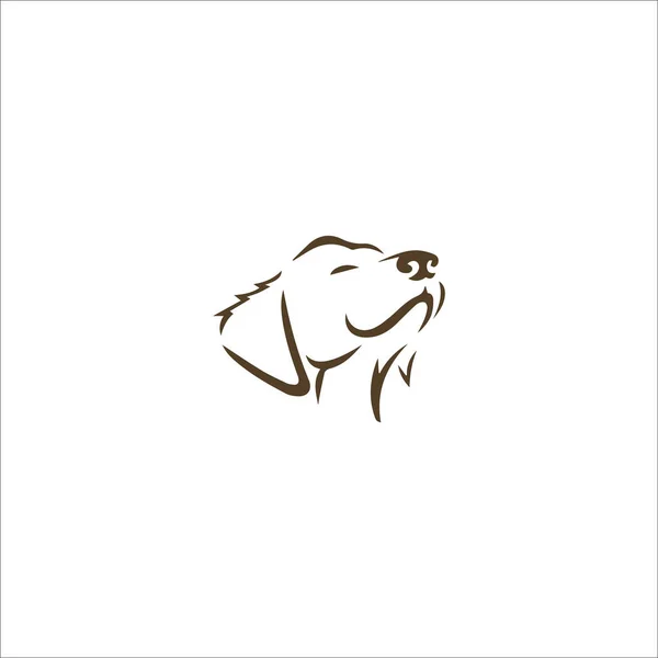 Animal Perro Logo Vector Diseño Plantilla — Vector de stock