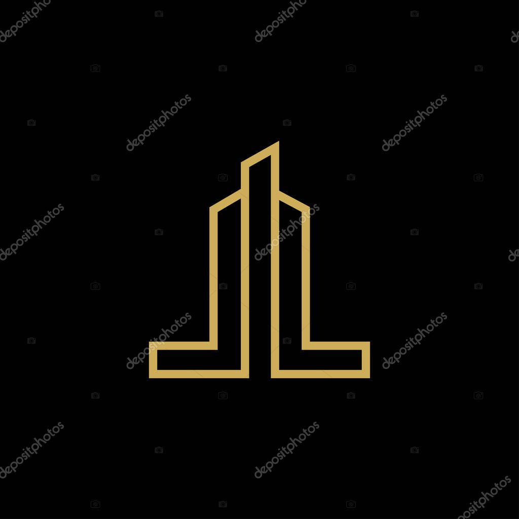 Initial letter ll logo vector design template