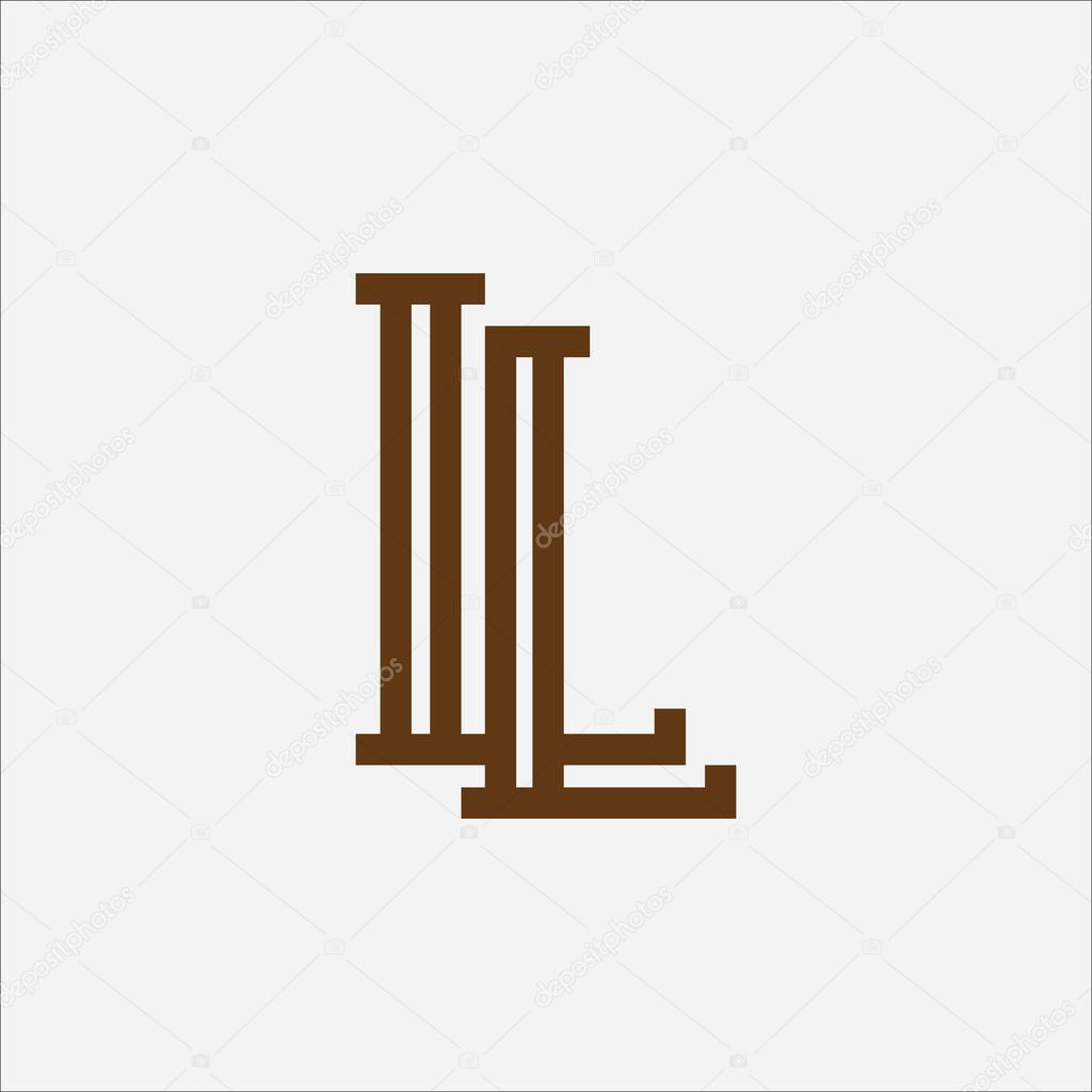 Initial letter ll logo vector design template