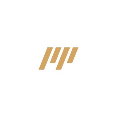 İlk harf pp logosu veya p logo vektör tasarım şablonu