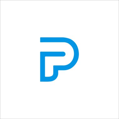 İlk harf pp logosu veya p logo vektör tasarım şablonu