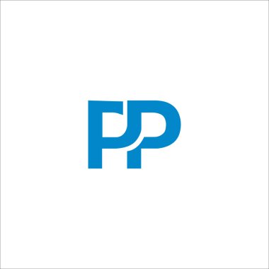 İlk harf pp logosu veya p logo vektör tasarım şablonu