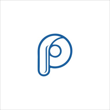 İlk harf pp logosu veya p logo vektör tasarım şablonu