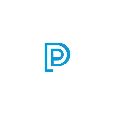 İlk harf pp logosu veya p logo vektör tasarım şablonu