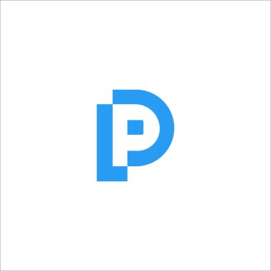 İlk harf pp logosu veya p logo vektör tasarım şablonu