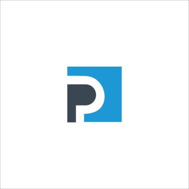 İlk harf pp logosu veya p logo vektör tasarım şablonu
