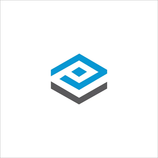 İlk harf pp logosu veya p logo vektör tasarım şablonu