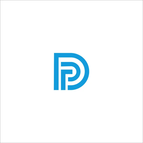 初期の文字のPpのロゴやPのロゴベクトルデザインテンプレート — ストックベクタ