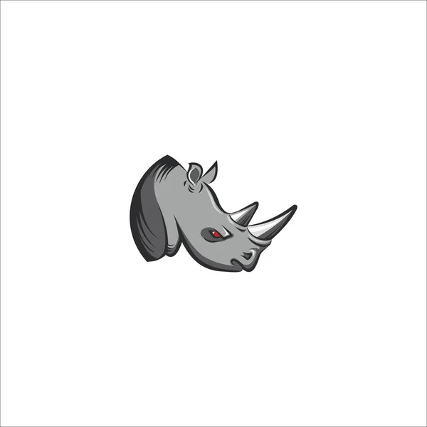 Modèle Logo Conception Vectorielle Rhino Animal — Image vectorielle