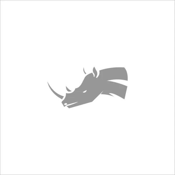 Animal Rhino Vetor Design Logo Template —  Vetores de Stock