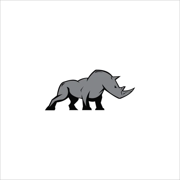 Animal Rhino Vetor Design Logo Template —  Vetores de Stock