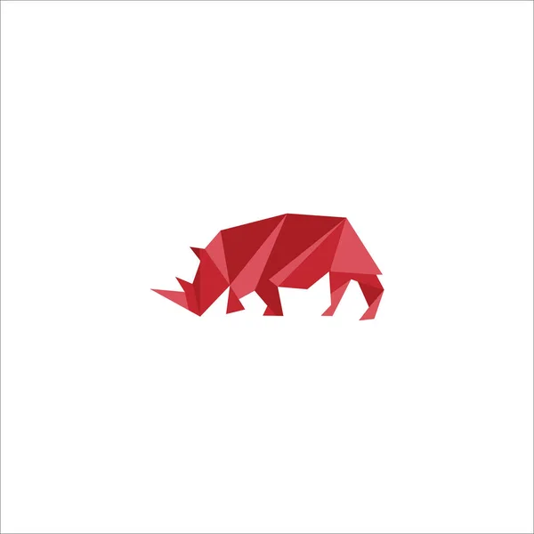 Animal Rhino Vetor Design Logo Template —  Vetores de Stock