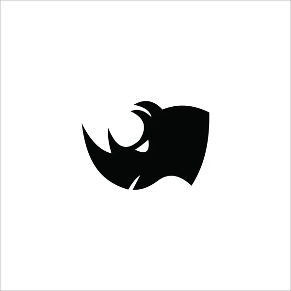 Modèle Logo Conception Vectorielle Rhino Animal — Image vectorielle