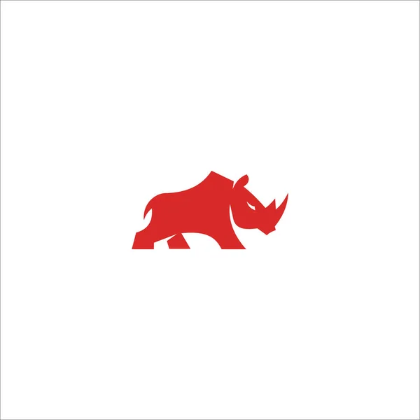 Dierlijke Rhino Vector Ontwerp Logo Template — Stockvector